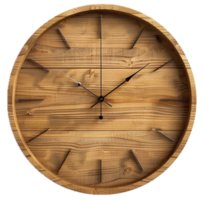 AI generated Rustic Wooden Wall Clock with Roman Numerals png