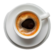 AI generated Espresso Coffee in White Cup Top View png