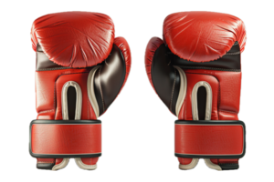 ai généré rouge boxe gants png