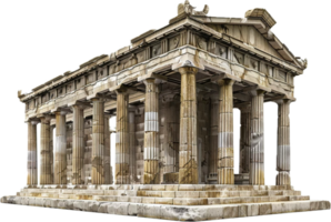 ai généré ancien grec temple façade png