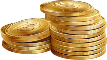 AI generated Stacks of Gold Coins png