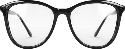 AI generated Classic Black Eyeglasses png