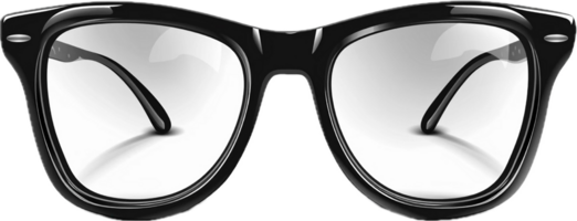 ai généré classique noir lunettes png