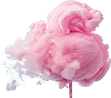 AI generated Fluffy Pink Cotton Candy on Stick png