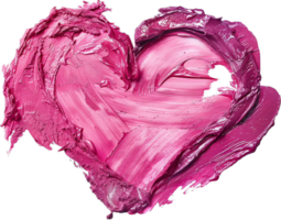 AI generated Pink Lipstick Shaped Heart png