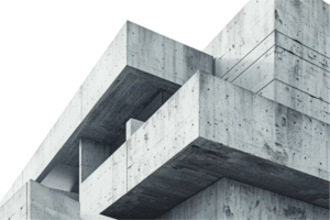 ai gegenereerd modern beton bouwkundig PNG