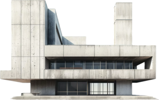 ai gegenereerd modern beton bouwkundig PNG