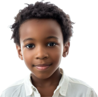 AI generated Smiling Young Boy in Colorful Plaid Shirt png