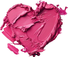 ai gegenereerd roze lippenstift vormig hart PNG