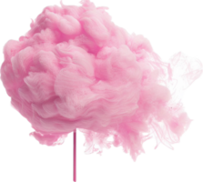 AI generated Fluffy Pink Cotton Candy on Stick png