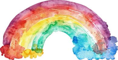 AI generated Abstract Watercolor Rainbow Paint Splash png