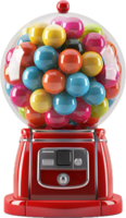 AI generated Vintage Red Gumball Machine png