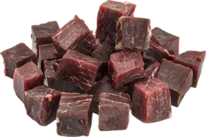 AI generated Raw Beef Cubes png