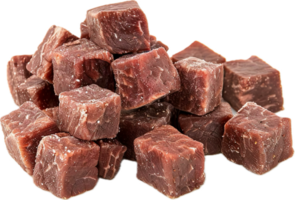 AI generated Raw Beef Cubes png