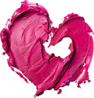 ai gegenereerd roze lippenstift vormig hart PNG
