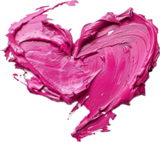 AI generated Pink Lipstick Shaped Heart png