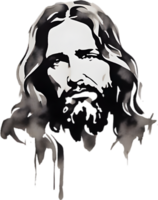 AI generated Watercolor painting of Jesus Christ in an impressionist style. png