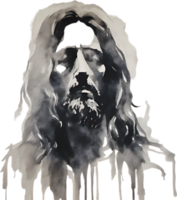 AI generated Watercolor painting of Jesus Christ in an impressionist style. png