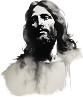 AI generated Watercolor painting of Jesus Christ in an impressionist style. png