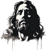 AI generated Watercolor painting of Jesus Christ in an impressionist style. png