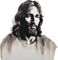 AI generated Watercolor painting of Jesus Christ in an impressionist style. png