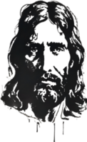 AI generated Watercolor painting of Jesus Christ in an impressionist style. png