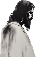 AI generated Watercolor painting of Jesus Christ in an impressionist style. png