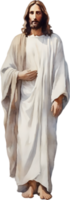 AI generated Watercolor painting of Jesus Christ in an impressionist style. png