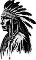 AI generated Portrait of a Native American Indian. png