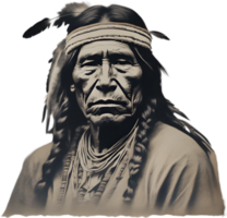 AI generated Portrait of a Native American Indian. png