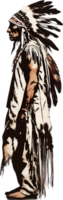 AI generated Portrait of a Native American Indian. png