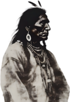 ai généré portrait de une originaire de américain Indien. png