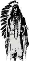 AI generated Portrait of a Native American Indian. png