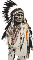 AI generated Portrait of a Native American Indian. png