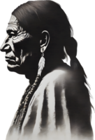 ai généré portrait de une originaire de américain Indien. png