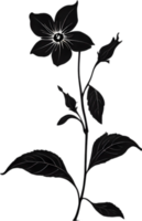 AI generated Nightshade Flowers, Close-up painting of Nightshade Flowers. png