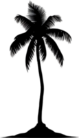 AI generated Palm Tree on an Island icon, a close-up painting of a Palm Tree on an Island. png