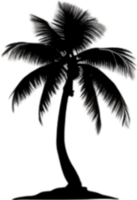 AI generated Palm Tree on an Island icon, a close-up painting of a Palm Tree on an Island. png