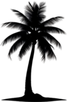 AI generated Palm Tree on an Island icon, a close-up painting of a Palm Tree on an Island. png