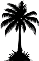 AI generated Palm Tree on an Island icon, a close-up painting of a Palm Tree on an Island. png