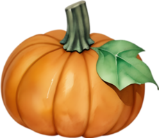 AI generated Pumpkin icon, a close-up painting of a pumpkin. png