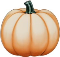 AI generated Pumpkin icon, a close-up painting of a pumpkin. png