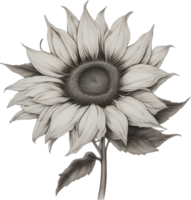 ai generiert Sonnenblume Symbol, ein Nahansicht Gemälde von ein Sonnenblume. png