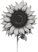 AI generated Sunflower icon, a close-up painting of a Sunflower. png