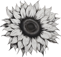 AI generated Sunflower icon, a close-up painting of a Sunflower. png