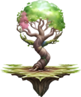 ai generiert winzig Yggdrasil Symbol, ein Nahansicht Gemälde von ein winzig Yggdrasil. png