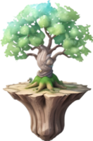 AI generated Tiny Yggdrasil icon, a close-up painting of a Tiny Yggdrasil. png