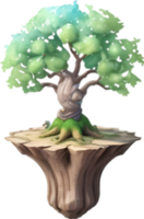 ai gegenereerd klein yggdrasil icoon, een detailopname schilderij van een klein yggdrasil. png