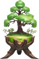 AI generated Tiny Yggdrasil icon, a close-up painting of a Tiny Yggdrasil. png