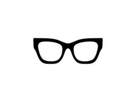 Eye Glasses Silhouette, Front View, Flat Style, can use for Pictogram, Logo Gram, Apps, Art Illustration, Template for Avatar Profile Image, Website, or Graphic Design Element. Vector Illustration